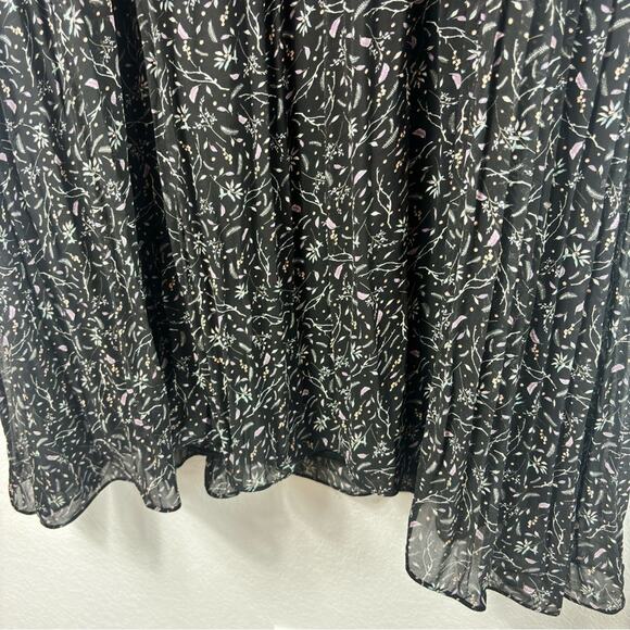 CODE X MODE FLORAL PURPLE BLACK LONG SLEEVE WOMEN DRESS SIZE MEDIUM BRAND NEW - Picture 5 of 7